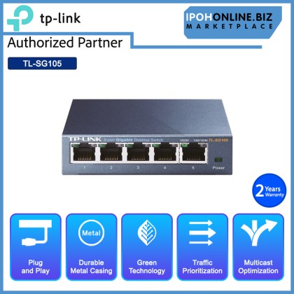 TP-LINK 5-Port Gigabit Business Solution Desktop Switch Metal Case TL-SG105